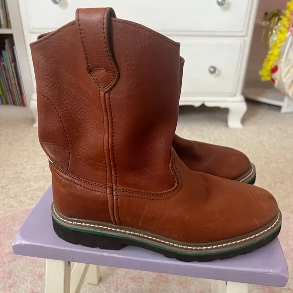 John Deere Brown Leather Boots - Picture 3 of 7